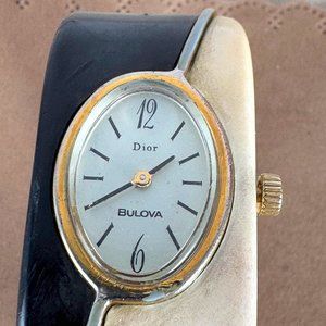 Vintage Rare Find Christian Dior watch by Bulova with Bakelite Bracelet working